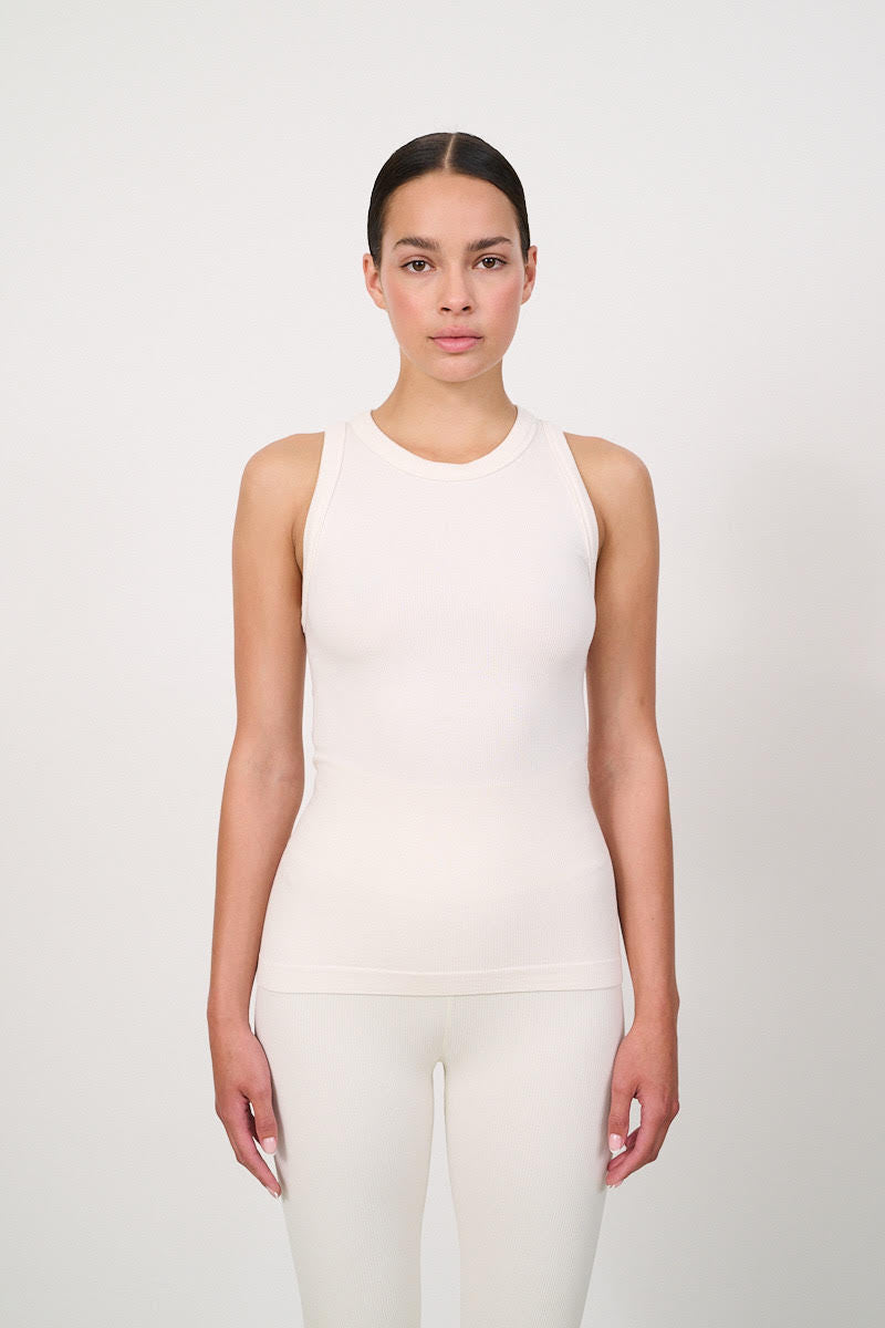 MAIA MICROMODAL SOFT RIB TANK - MARSHMELLOW