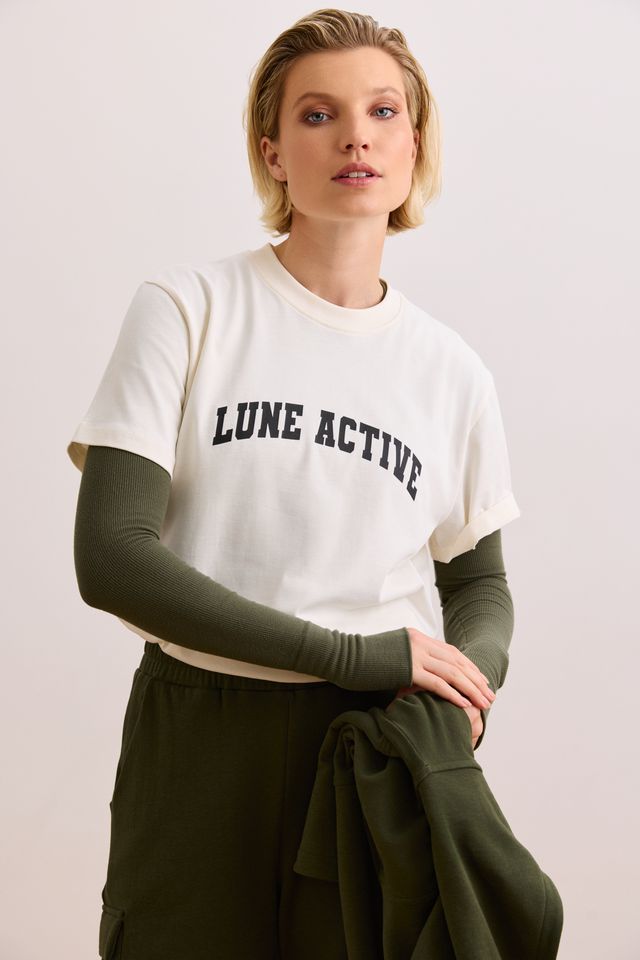 DEMI LUNE ACTIVE TEE - MARSHMELLOW