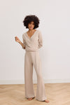 LARA WIDE LEG PANTS - BEIGE