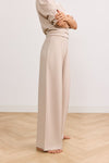 LARA WIDE LEG PANTS - BEIGE