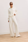 LARA WIDE LEG PANTS - MARSHMELLOW