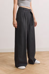 IZZY WIDE LEG PANTS - DARK GREY