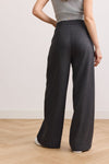 IZZY WIDE LEG PANTS - DARK GREY