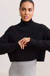 OLLY TURTLENECK SWEATER - BLACK