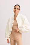 JOLIE VEGAN MOHAIR JACKET - MARSHMELLOW