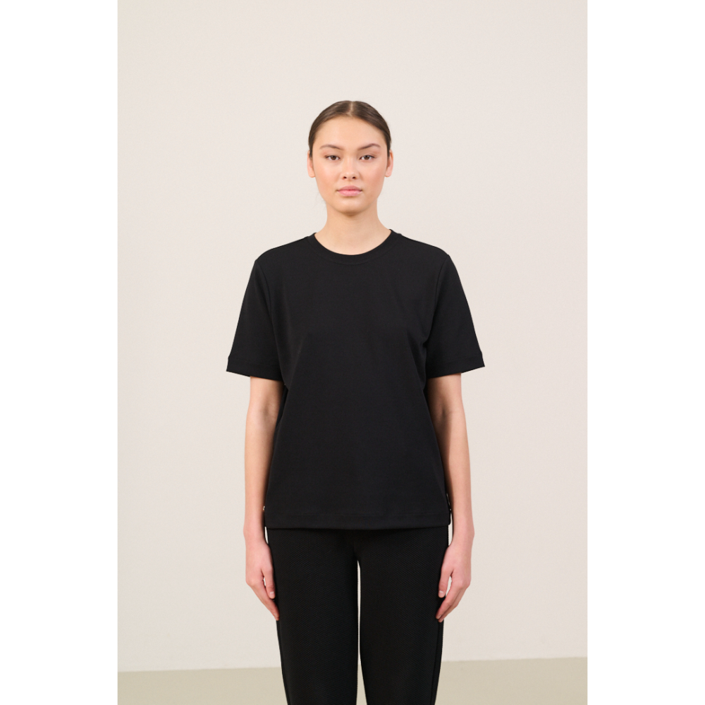 EVA MODAL BLEND SLIM FIT TEE - BLACK