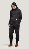 FLAGGER FLEECE HOODIE - BLACK