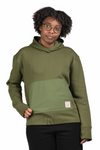 FLAGGER FLEECE HOODIE - MOSS GREEN