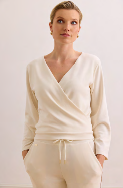 LARA WRAP TOP - MARSHMELLOW