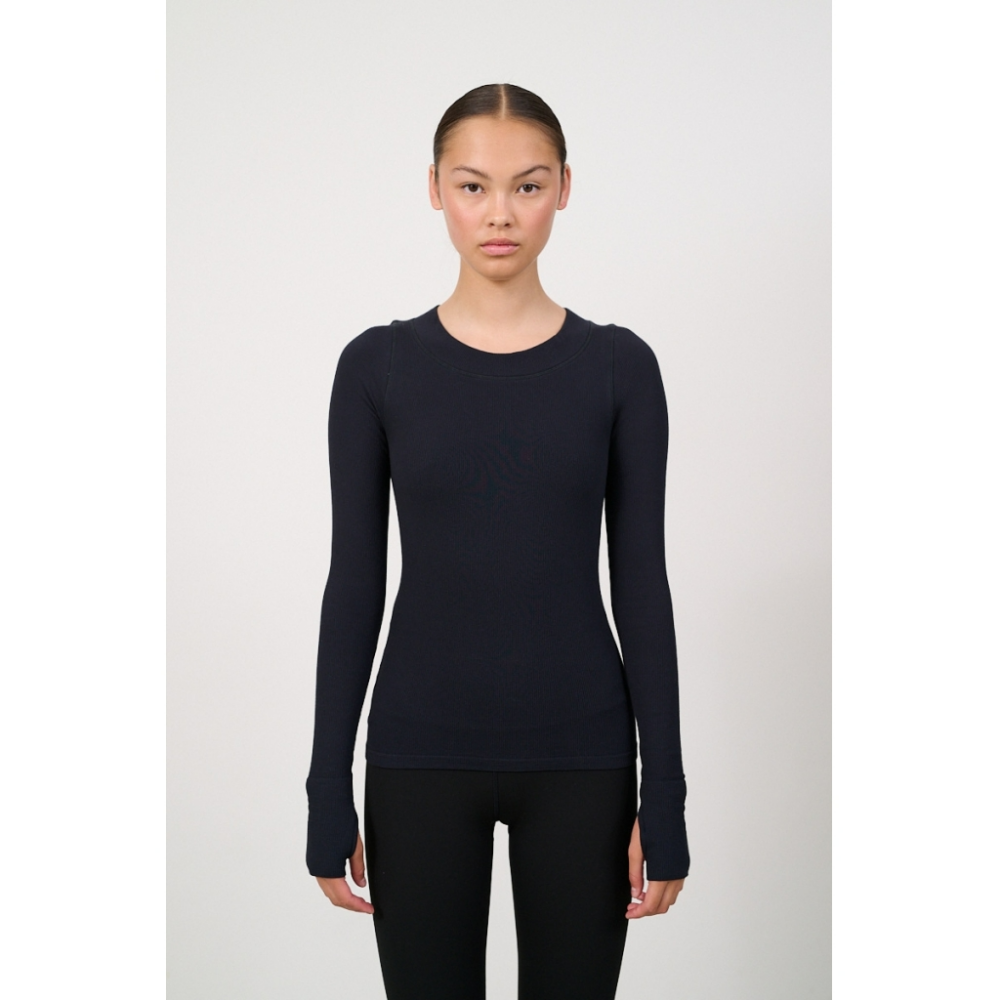 MAIA MICROMODAL SOFT RIB LONGSLEEVE - BLACK