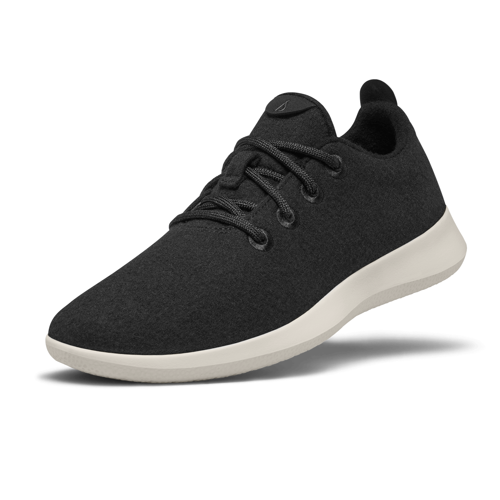 MENS WOOL RUNNER - TRUE BLACK (CREAM)