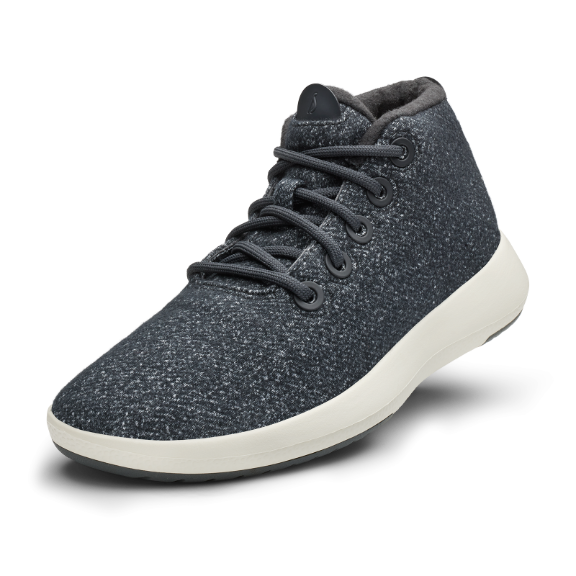 MENS WOOL RUNNER-UP MIZZLES - DARK GREY (NATURAL WHITE)