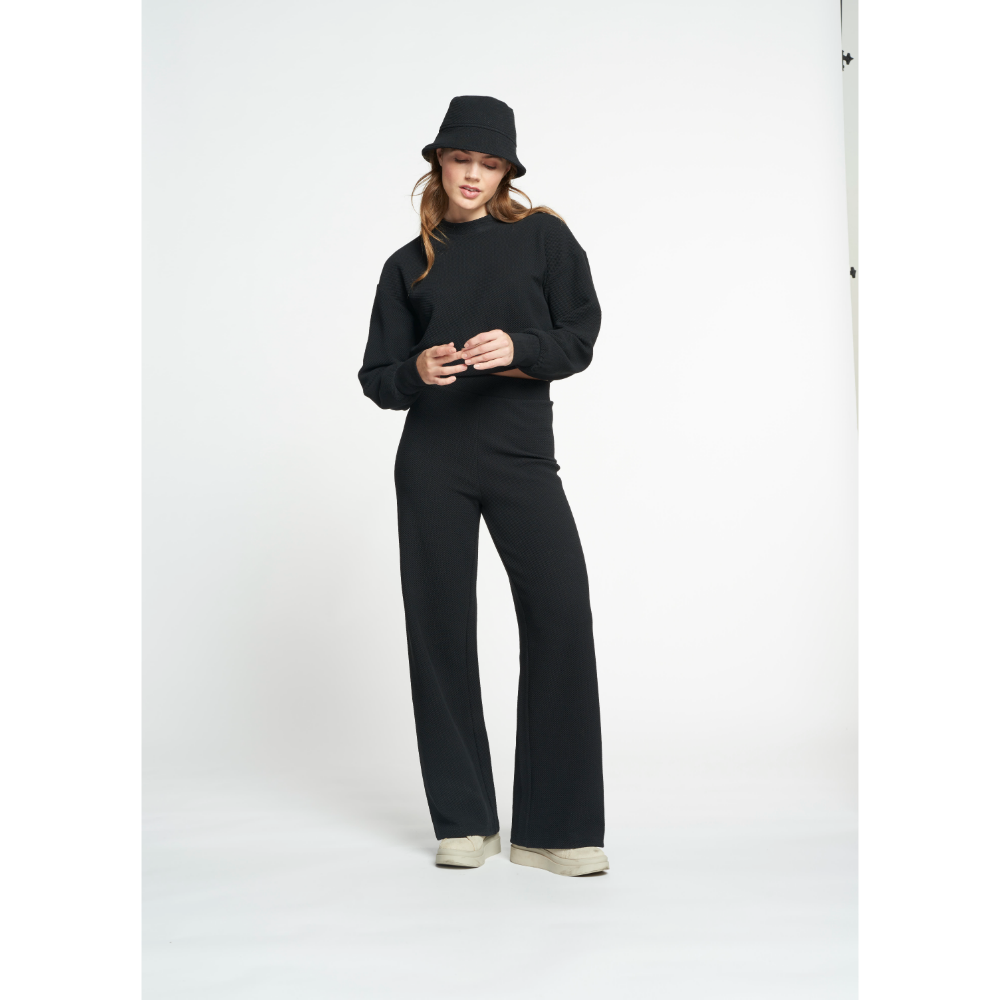 MOON CLASSIC FLARED PANTS - BLACK