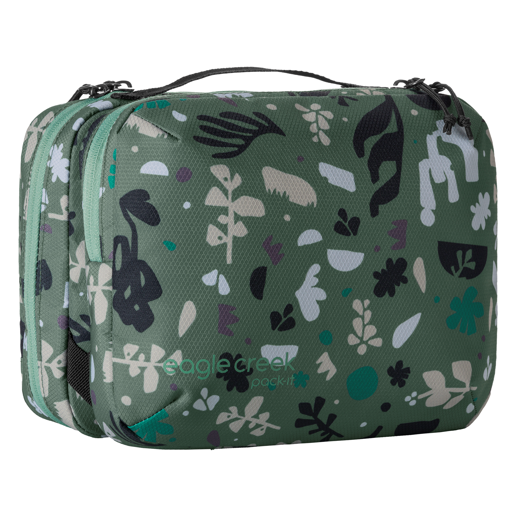 PACK-IT TRIFOLD TOILETRY KIT - ROOTS AND SHOOTS: DUCK GREEN