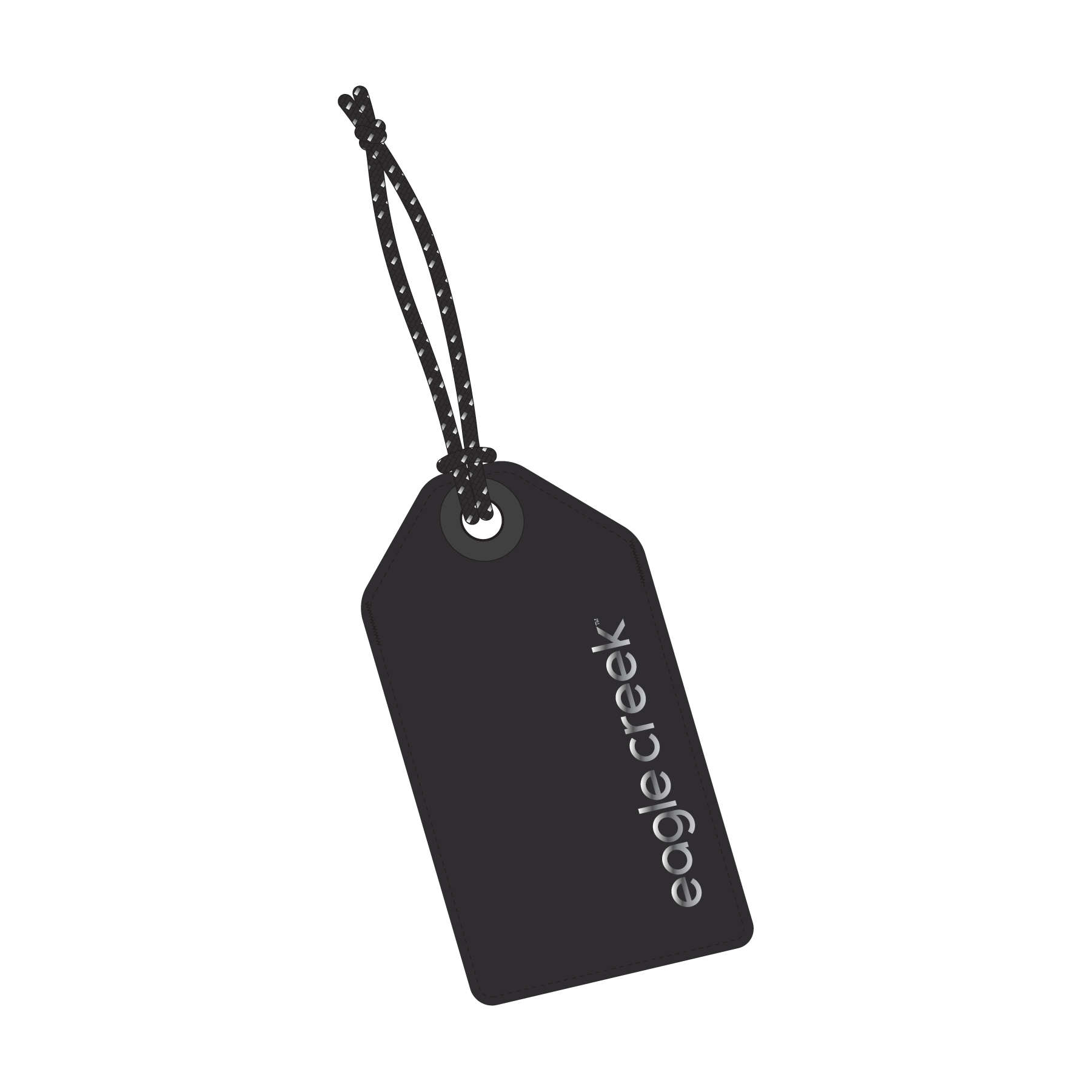 REFLECTIVE LUGGAGE TAG - BLACK