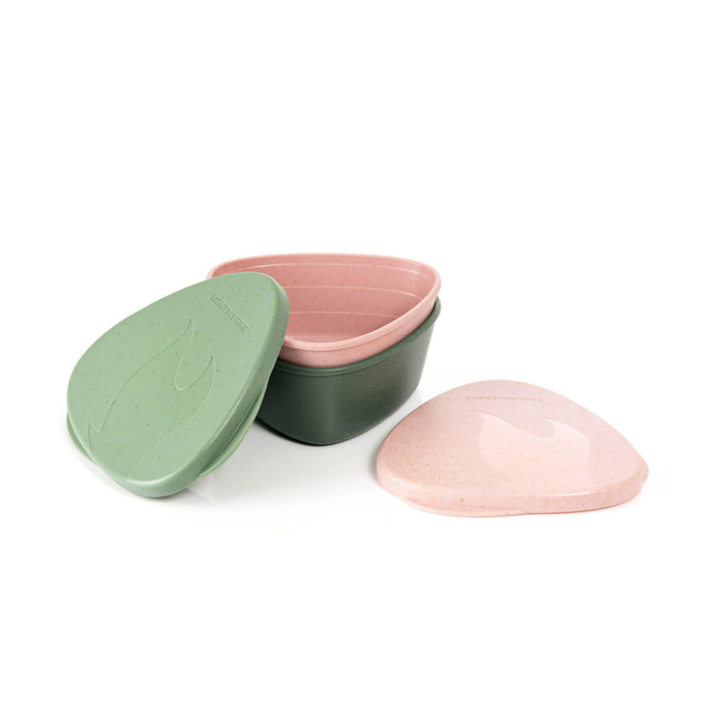 SNAPBOX O 2-PACK - SANDY GREEN / DUSTY PINK