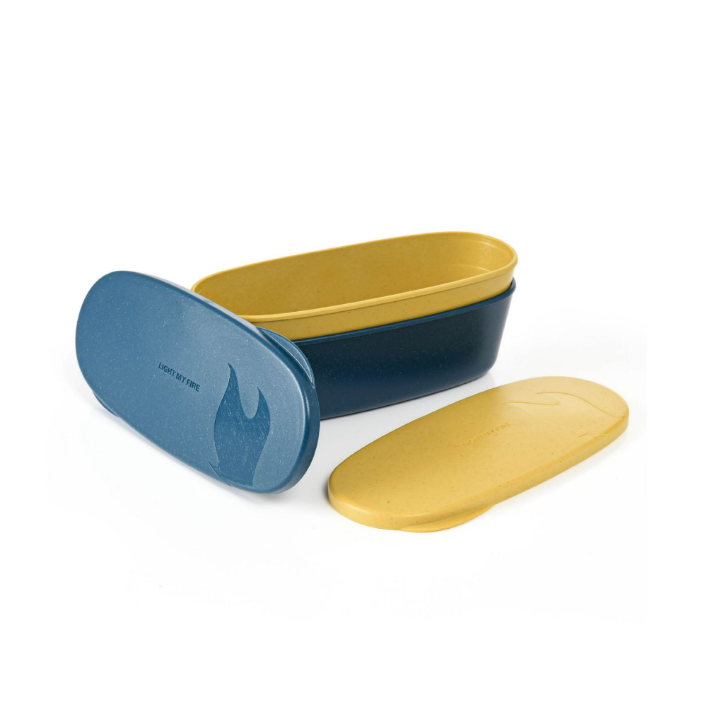 SNAPBOX OVAL 2-PACK - MUSTY YELLOW / HAZY BLUE