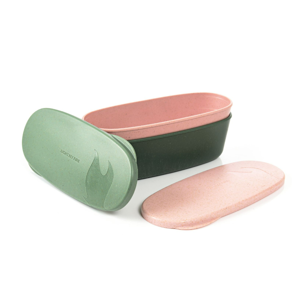 SNAPBOX OVAL 2-PACK - SANDY GREEN / DUSTY PINK