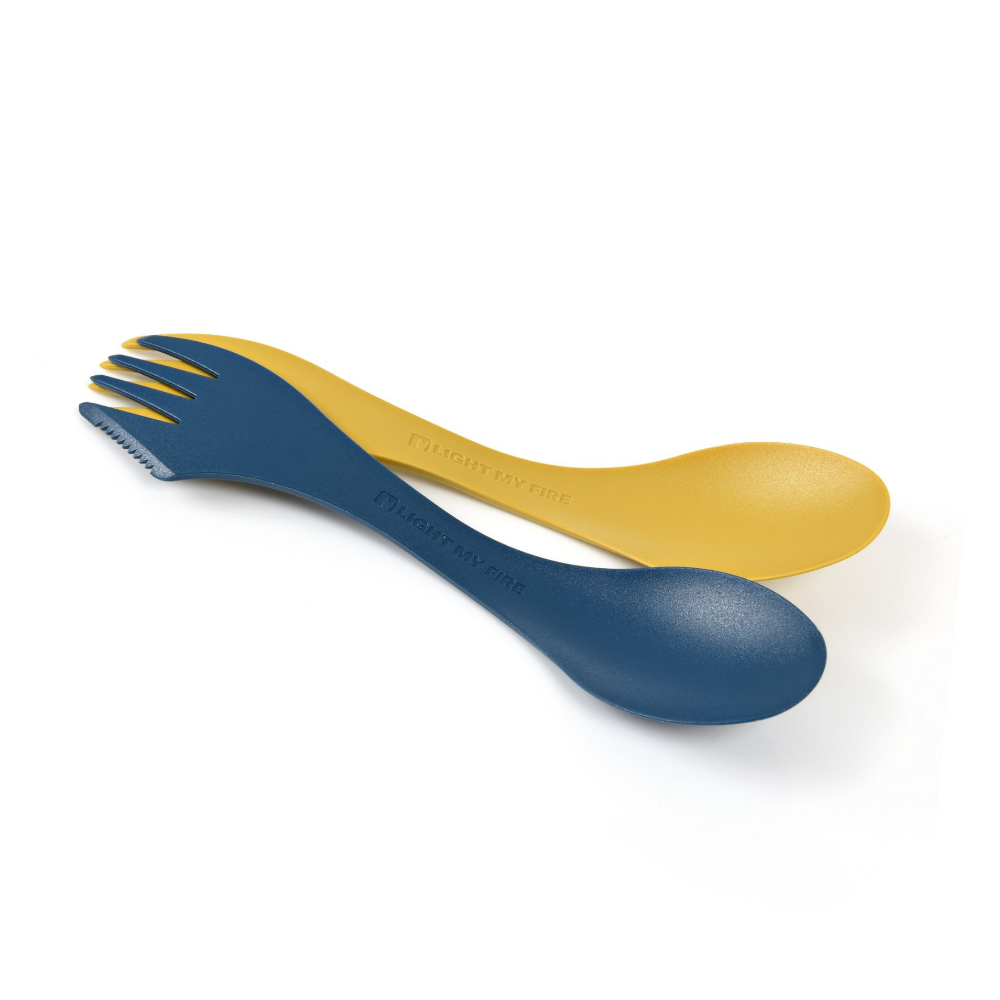 SPORK LEFTY 2-PACK - MUSTY YELLOW / HAZY BLUE