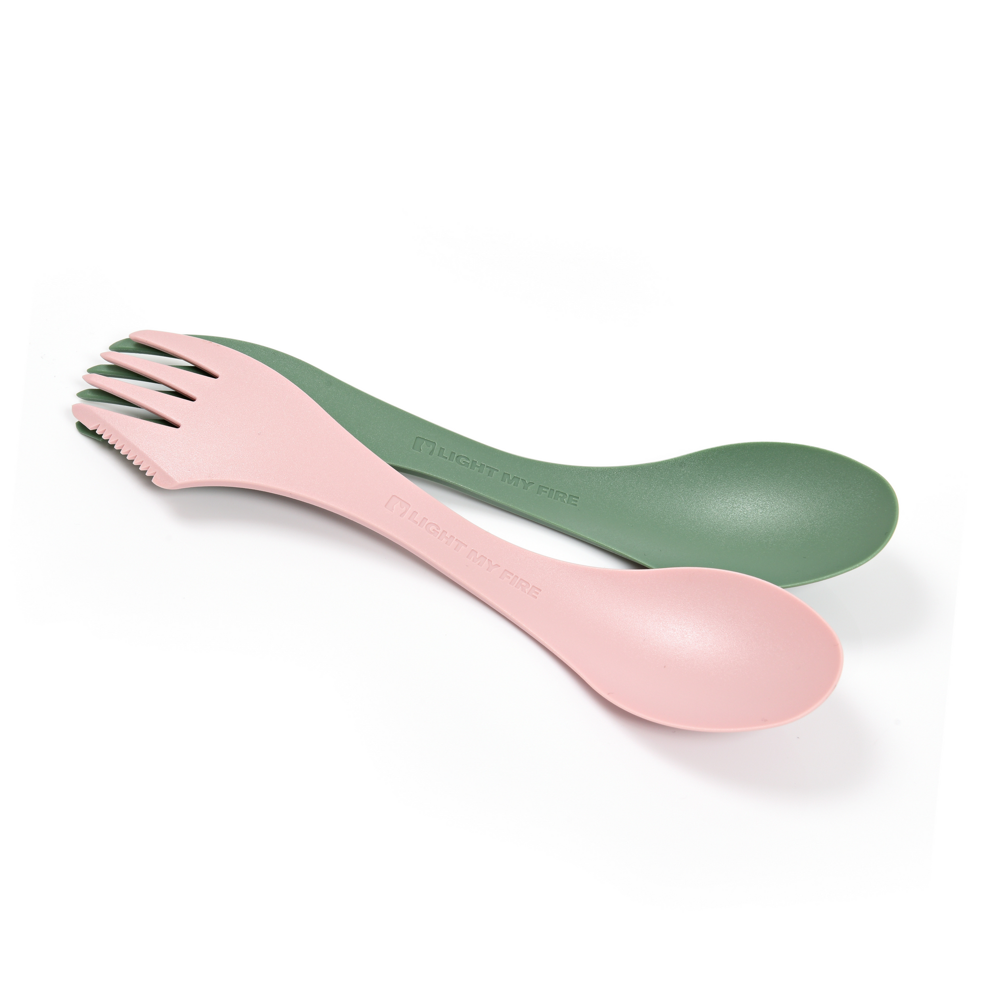 SPORK LEFTY 2-PACK - SANDY GREEN / DUSTY PINK