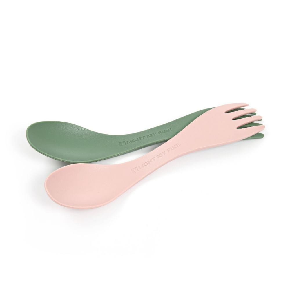 SPORK LITTLE 2-PACK - SANDY GREEN / DUSTY PINK