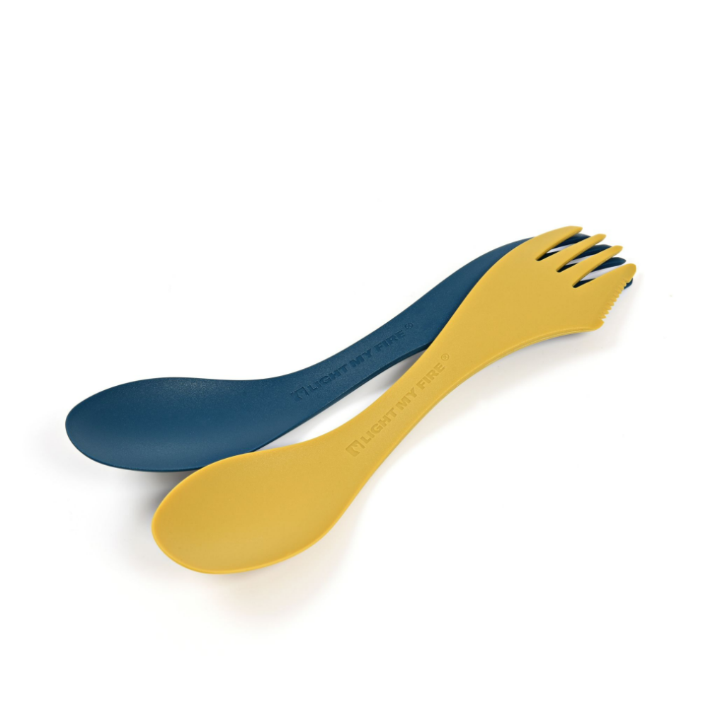 SPORK MEDIUM 2-PACK - MUSTY YELLOW / HAZY BLUE