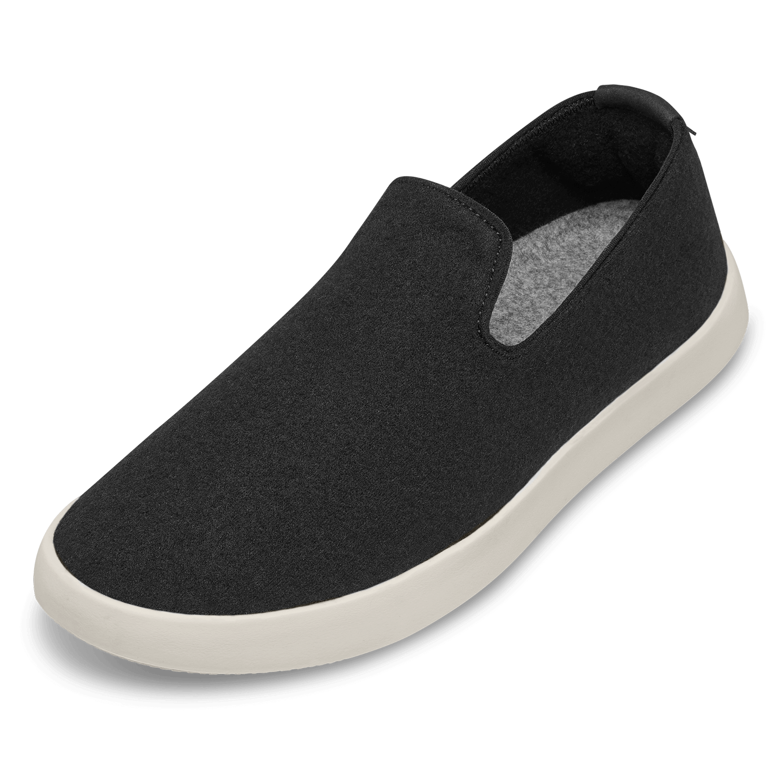 MENS WOOL LOUNGER - TRUE BLACK (CREAM)