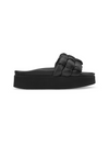 PADDED BRAIDED PLATORM - BLACK