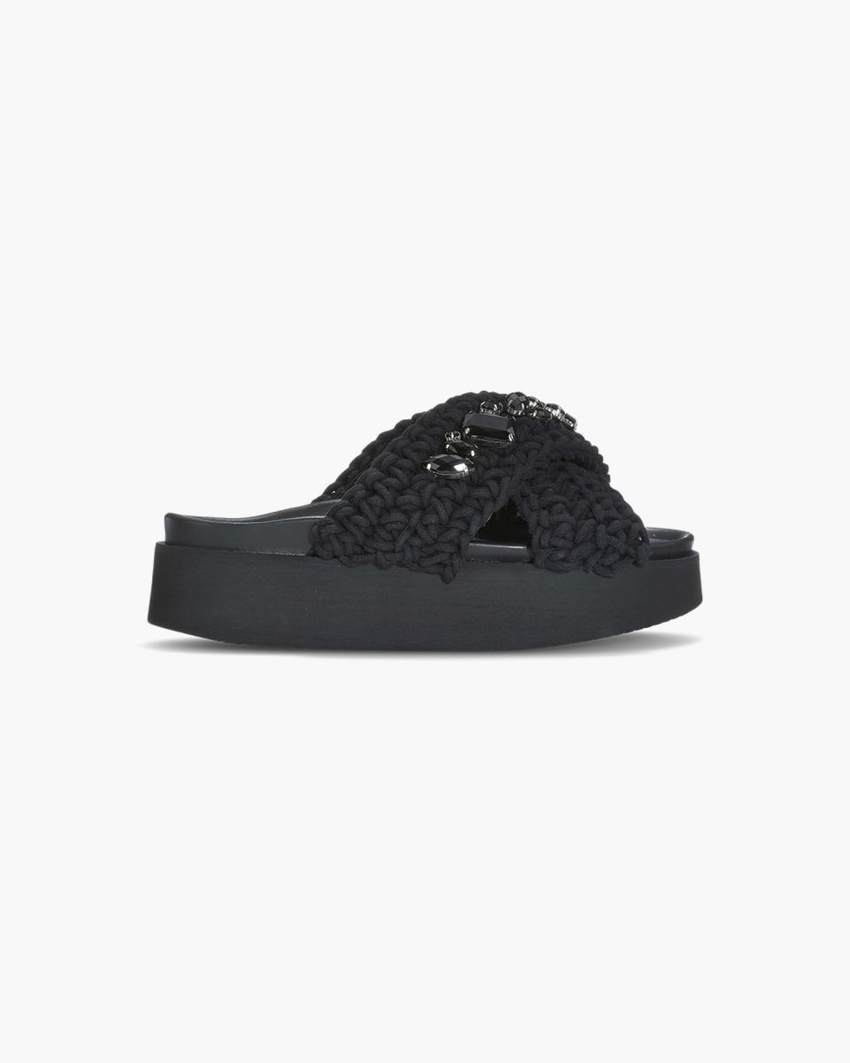 WOVEN STONES PLATFORM - TRUE BLACK